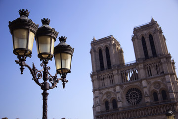 Fototapeta na wymiar Notre Dame - famous Paris cathedral, France