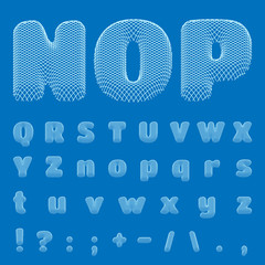 Vector BluePrint Alphabet, eps10