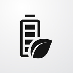 eco charge icon illustration