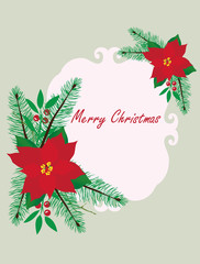 Poinsettia Christmas Card