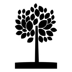 Tree with leaves icon. Plant nature environment spring and garden theme. Vector illustration