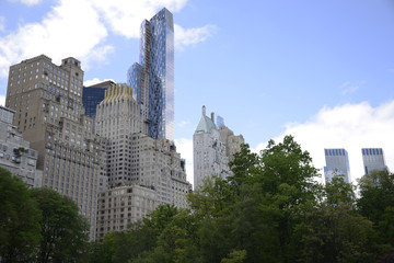 New York City USA Skyline central Park trees 2