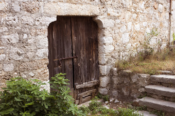 Old doors in Ivan Dolac village, Hvar island - Croatia