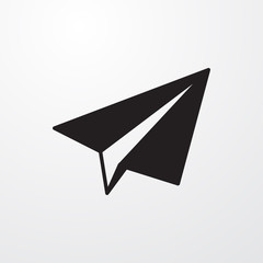 paper plane icon illustration