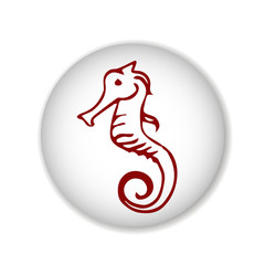 sea horse vector scetch