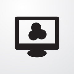 atom on display icon illustration