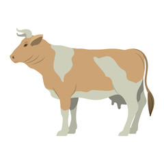 Cow icon. Livestock animal life nature and fauna theme. Vector illustration