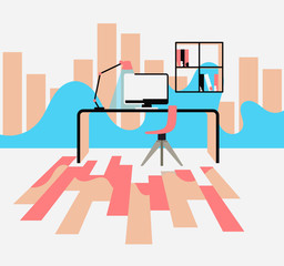 Modern interior - working place