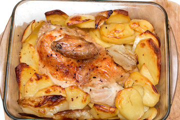 chicken baked in the oven