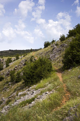 Path inside Krupa river canyon