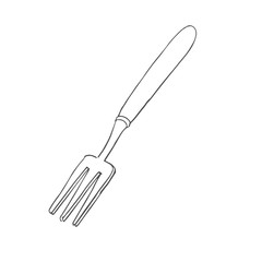 fork scetch. vector