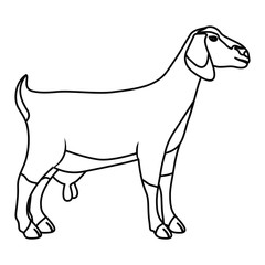 Goat icon. Livestock animal life nature and fauna theme. Vector illustration