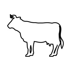 Cow icon. Livestock animal life nature and fauna theme. Vector illustration