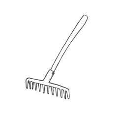 rake scetch. vector