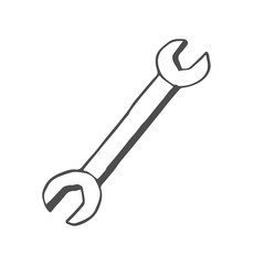 wrench scetch. vector