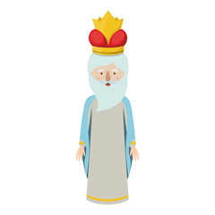 Wiseman cartoon icon. Happy epiphany day holy night and christmas theme. Colorful design. Vector illustration