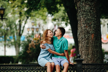 guy and girl in the park