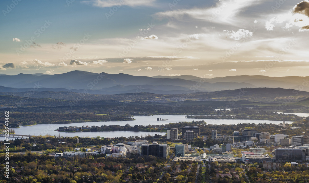 Wall mural view of canberra city - Wall murals
