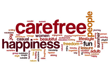 Carefree word cloud