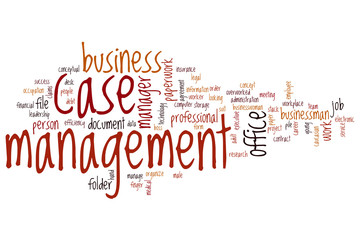 Case management word cloud
