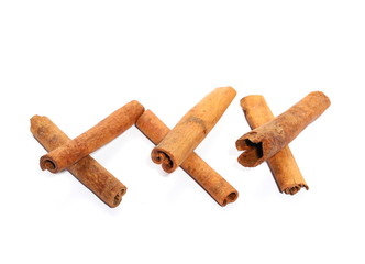 cinnamon stick spice isolated on white