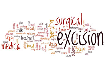 Excision word cloud