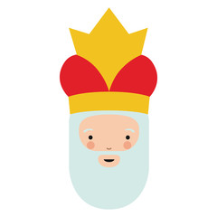 Wiseman cartoon icon. Happy epiphany day holy night and christmas theme. Colorful design. Vector illustration