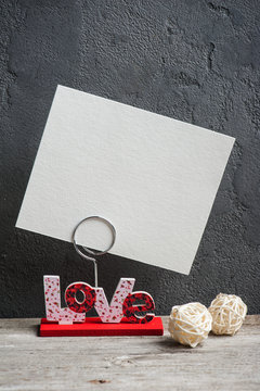 Photo holder with word Love