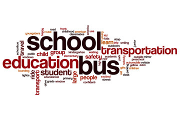 School bus word cloud