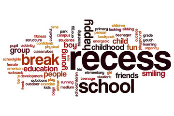 Recess word cloud