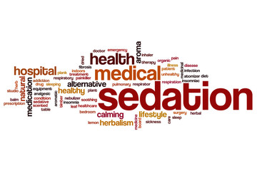 Sedation word cloud