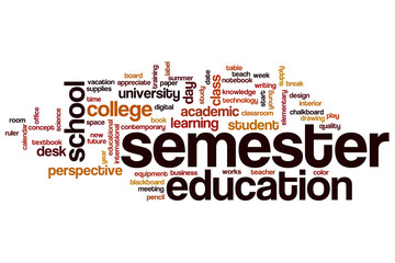 Semester word cloud