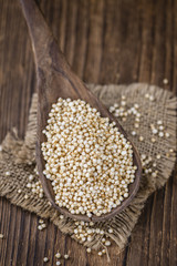 Puffed Quinoa (selective focus; close-up shot)