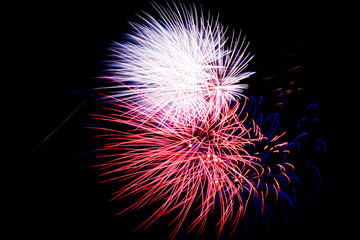 Fireworks Display Dark Black Night 