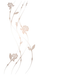 Blumenranke mit Rosen silber