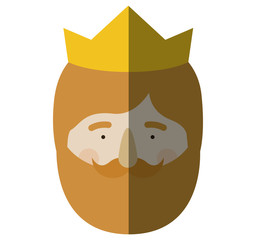 Wiseman cartoon icon. Happy epiphany day holy night and christmas theme. Colorful design. Vector illustration