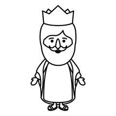 Wiseman cartoon icon. Happy epiphany day holy night and christmas theme. Colorful design. Vector illustration