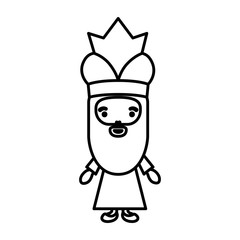 Wiseman cartoon icon. Happy epiphany day holy night and christmas theme. Colorful design. Vector illustration