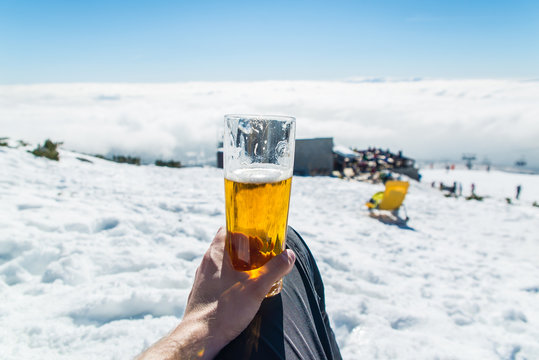 Beer above clouds - Slovakia Mountains, Solisko