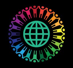 People Holding Hands And The World