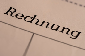 Alter Schriftzug: Rechnung