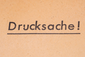 Alter Schriftzug: Drucksache