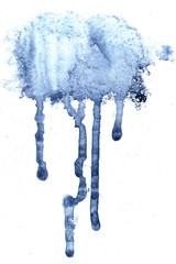 Obraz na płótnie Canvas Prussian blue splash