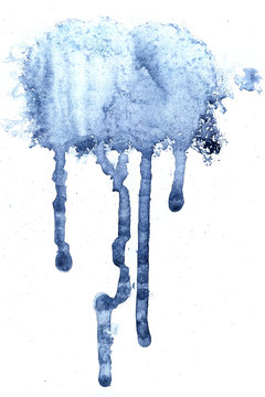 Prussian blue splash