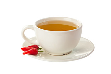 delicious hot tea from pepper
