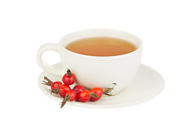 delicious hot tea from red rosehip