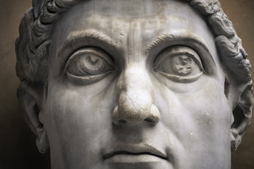 Statue of Roman Nobel Man in Rome, Italy