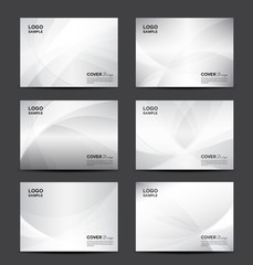Set white covers design in A4, book covers, Annual report covers