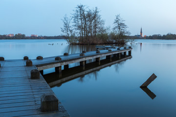 A boat wharf in the Amsterdam Forest