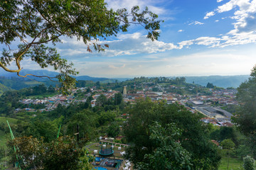 Cityscape View of Salento, Colombia